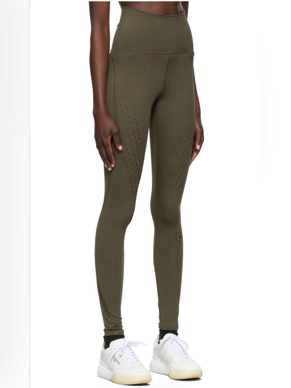Adidas by Stella McCartney High-Waist Olive Green Performance Leggings